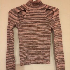 Wild Fable Pink and Gray Long Sleeve Tee